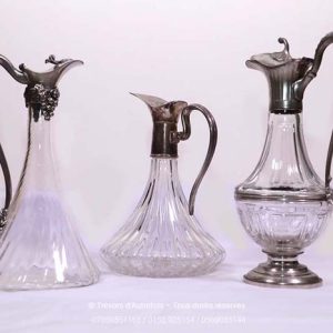 Lot de 3 carafes vintage
