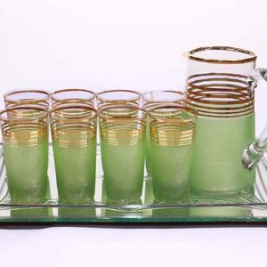 Ancien service à jus d’orange de table complet